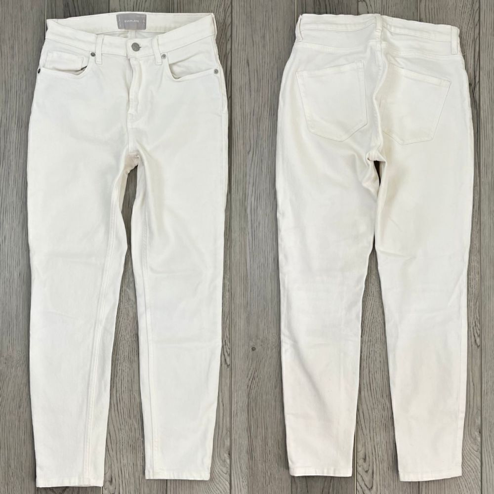 Everlane Womens Size 27 Cotton White Skinny Leg High Rise Ankle Denim Jeans